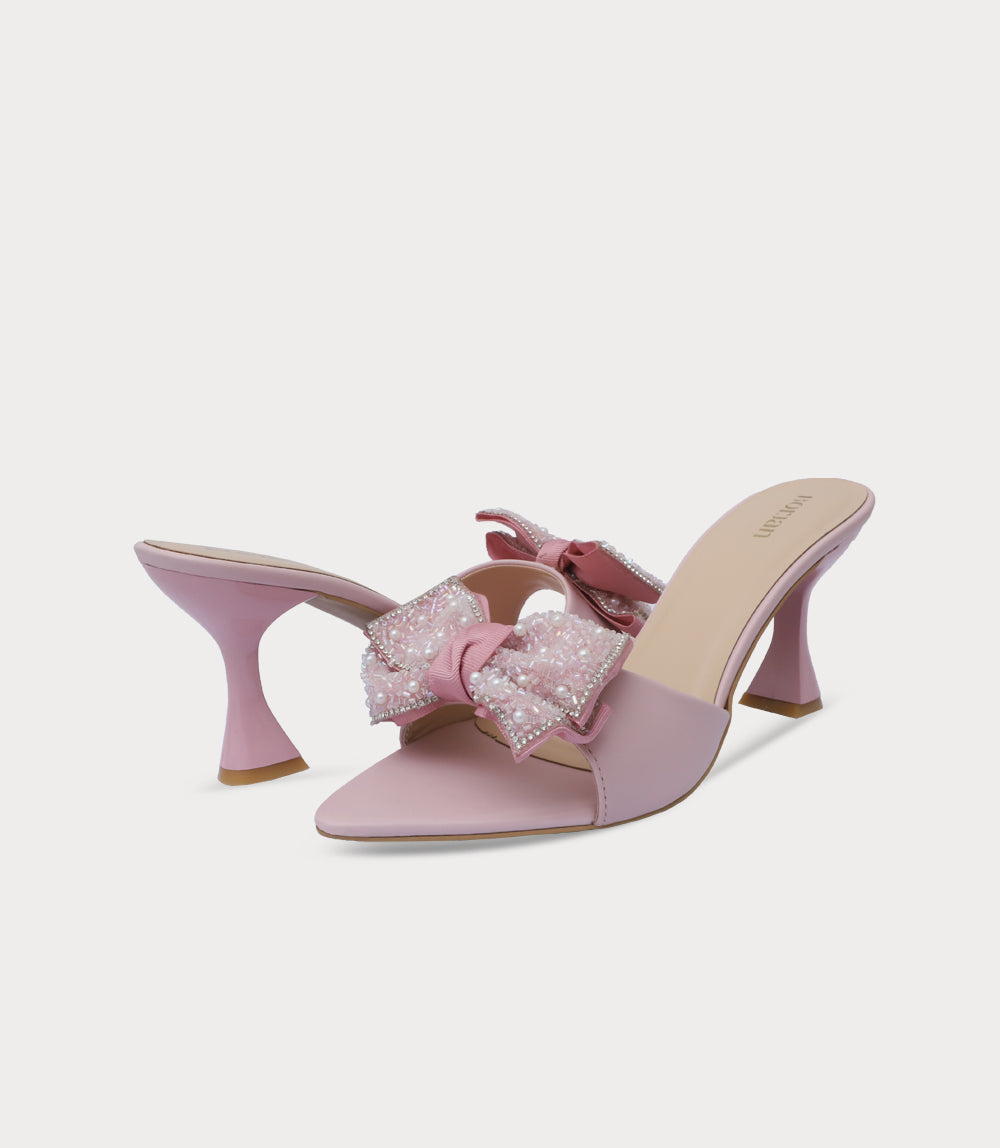 Women Slipper Heels-PINK