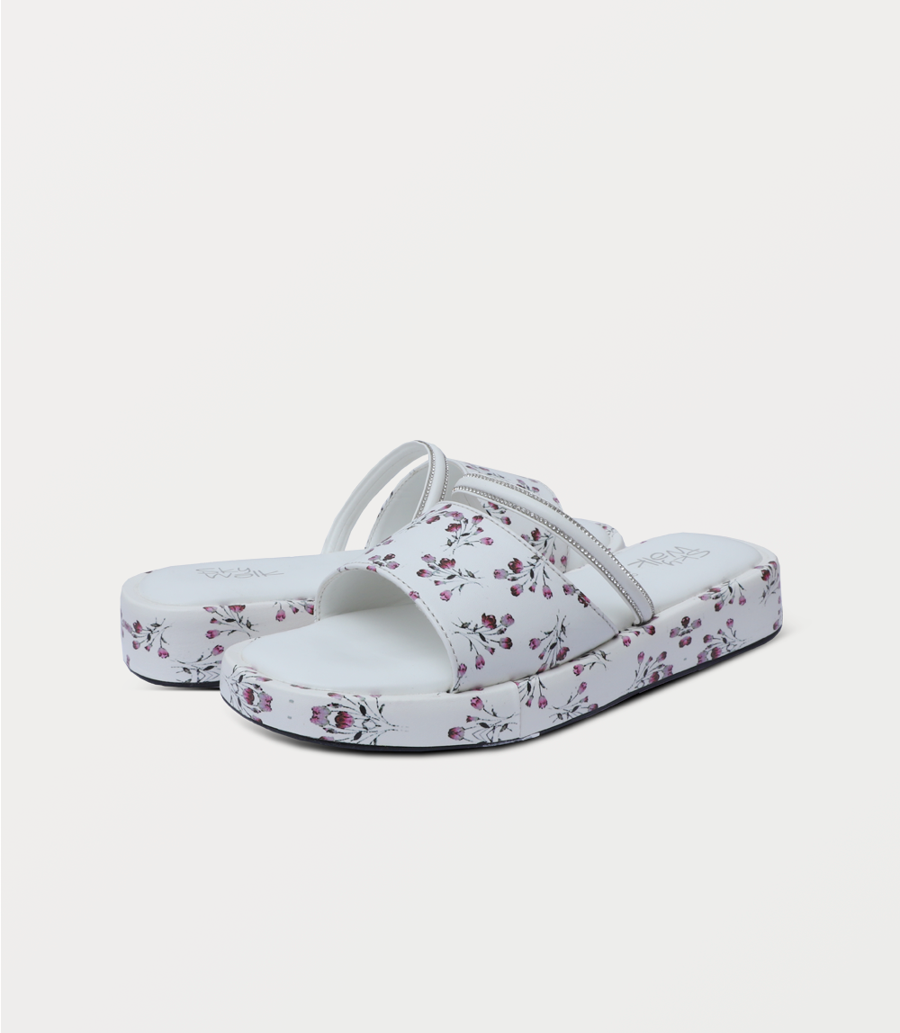 Women Comfort Slipper-WHITE