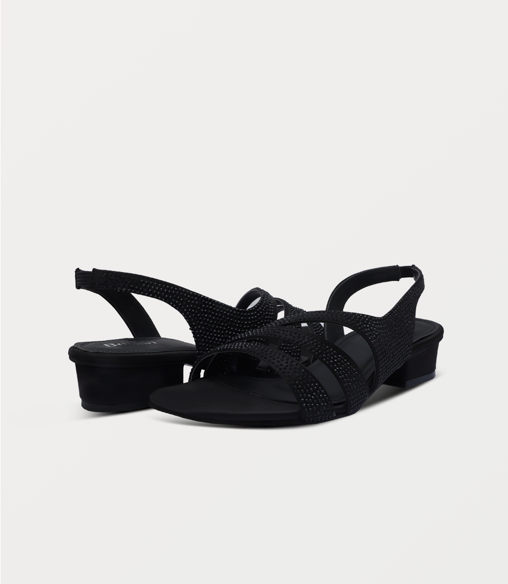 Women Sandal Heels-BLACK