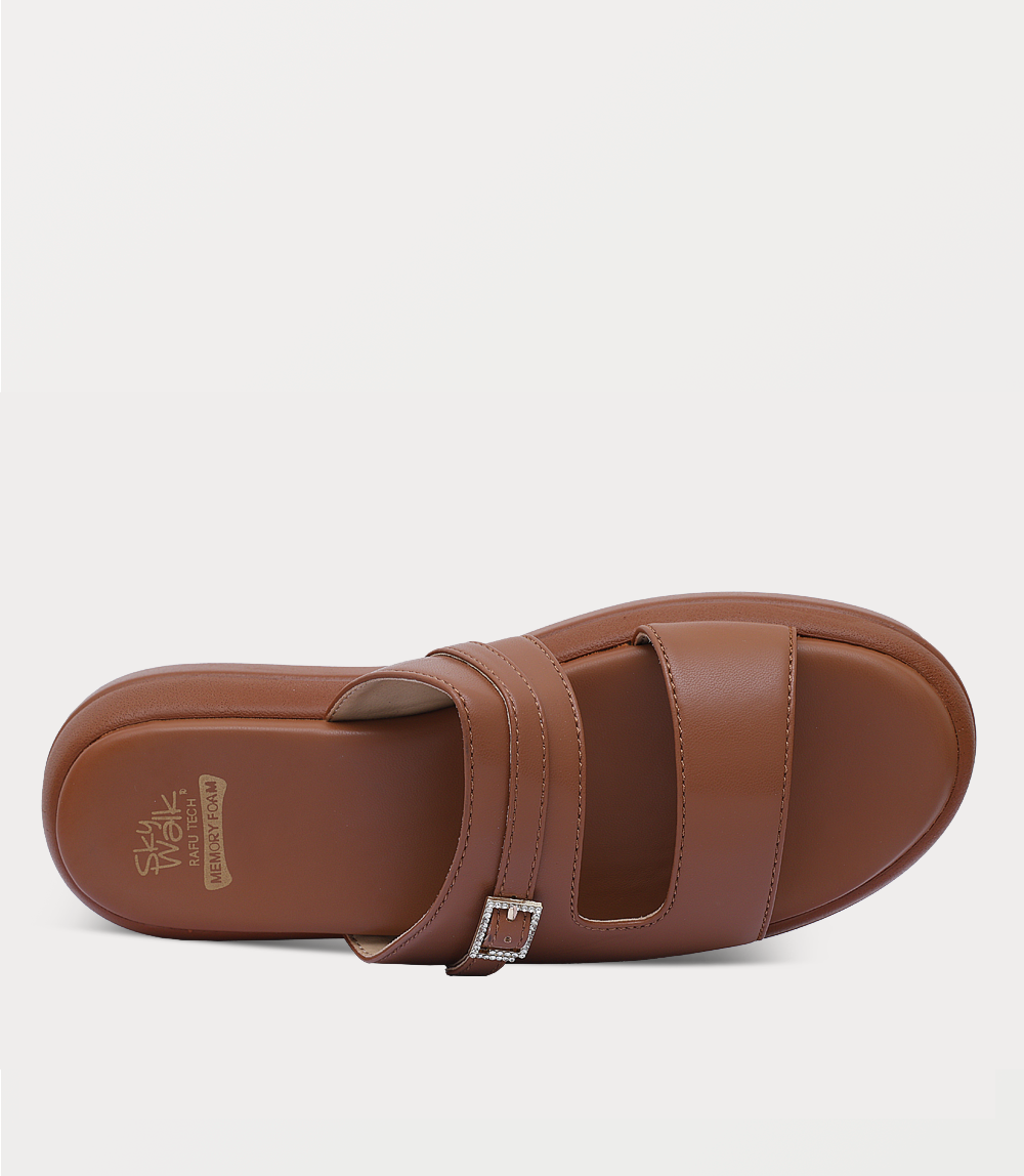 Women Comfort Slipper-TAN