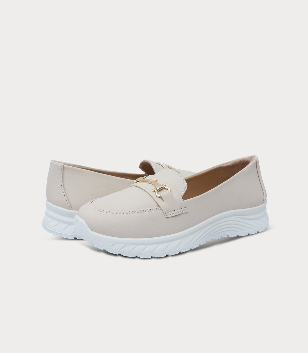 Women Comfort Moccasin-IVORY