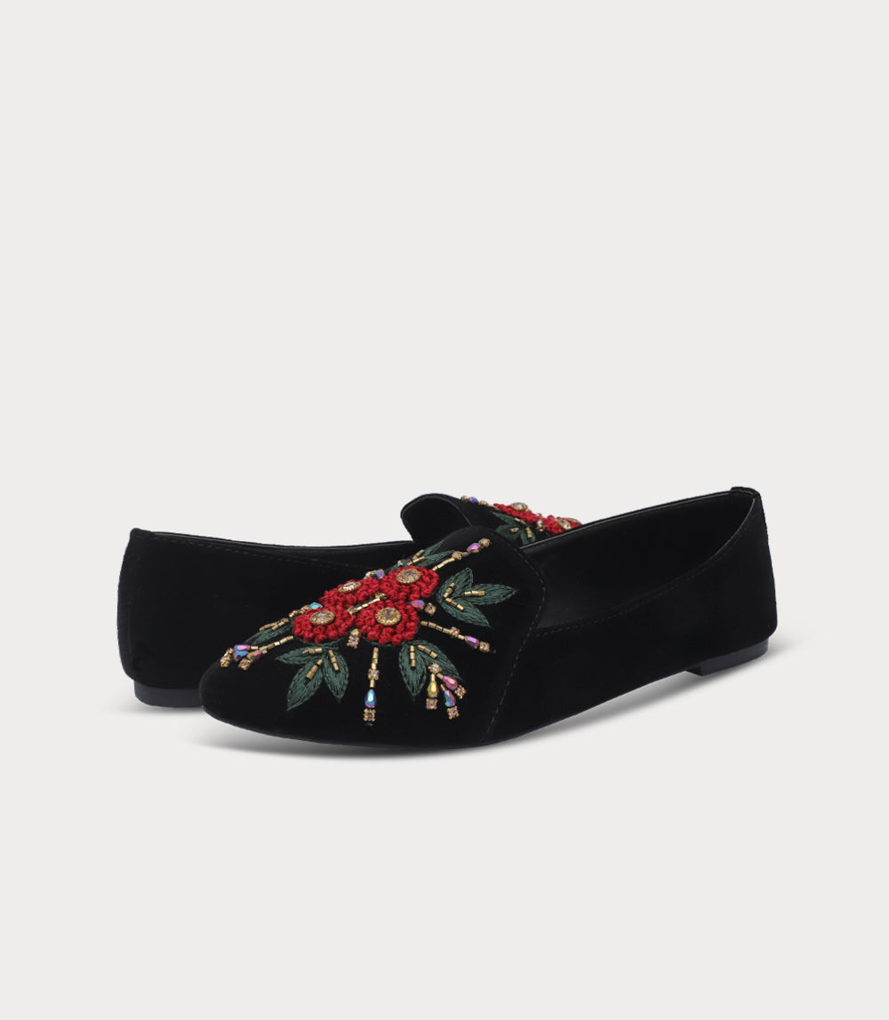 Women Ballerina-BLACK/MULTI
