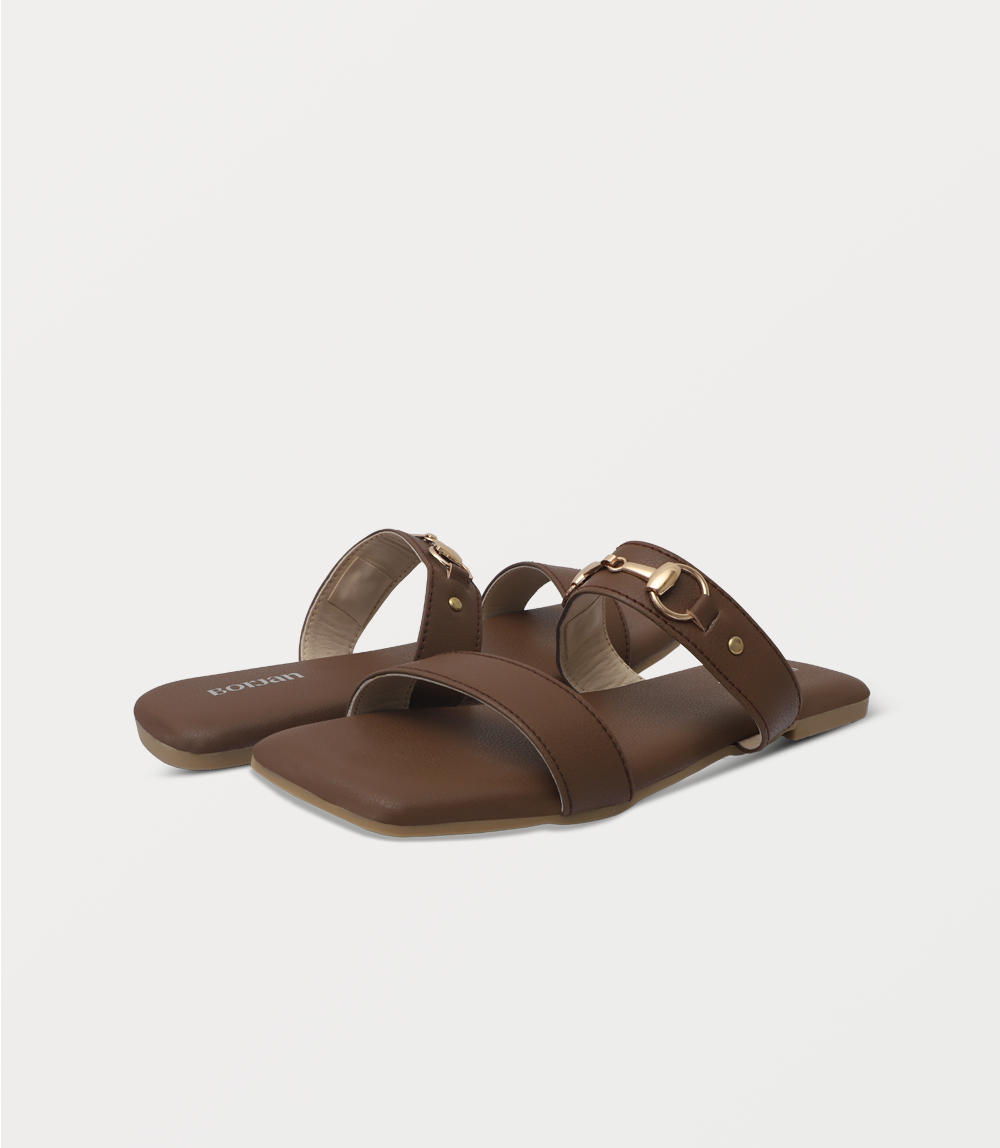 Women Slipper-DARK BROWN