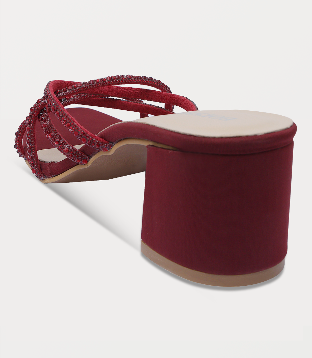 Women Slipper Heels-MAROON