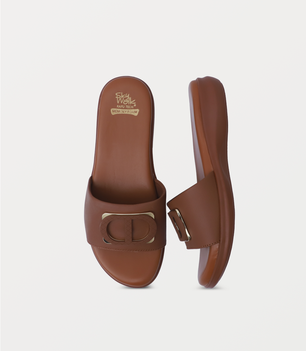 Women Comfort Slipper-TAN