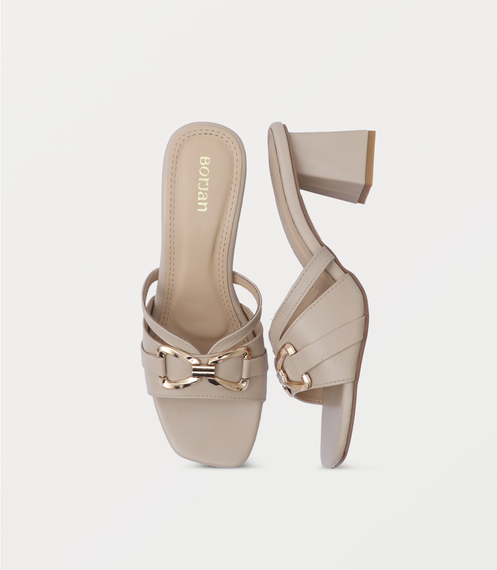 Women Slipper Heels-IVORY