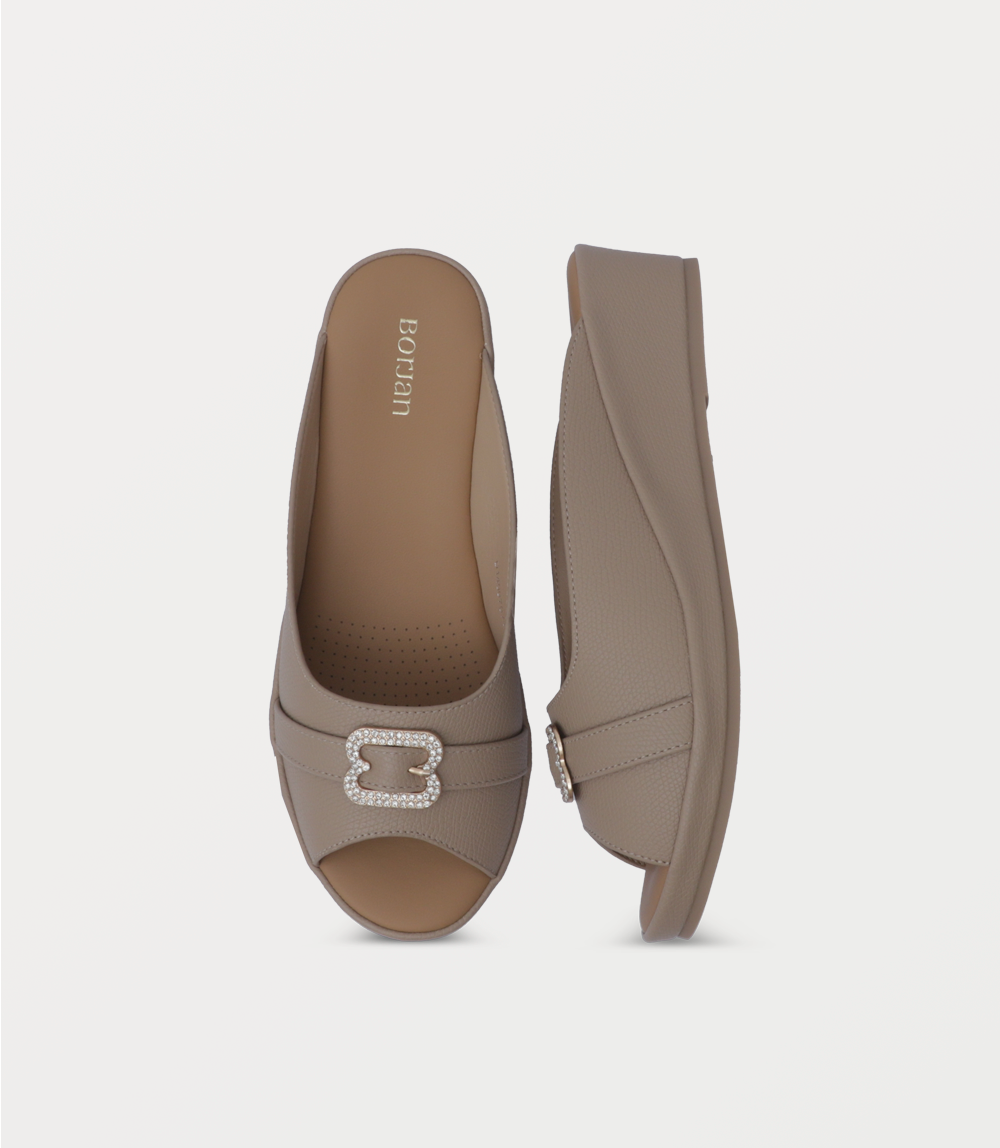 Women Comfort Slipper-KHAKI