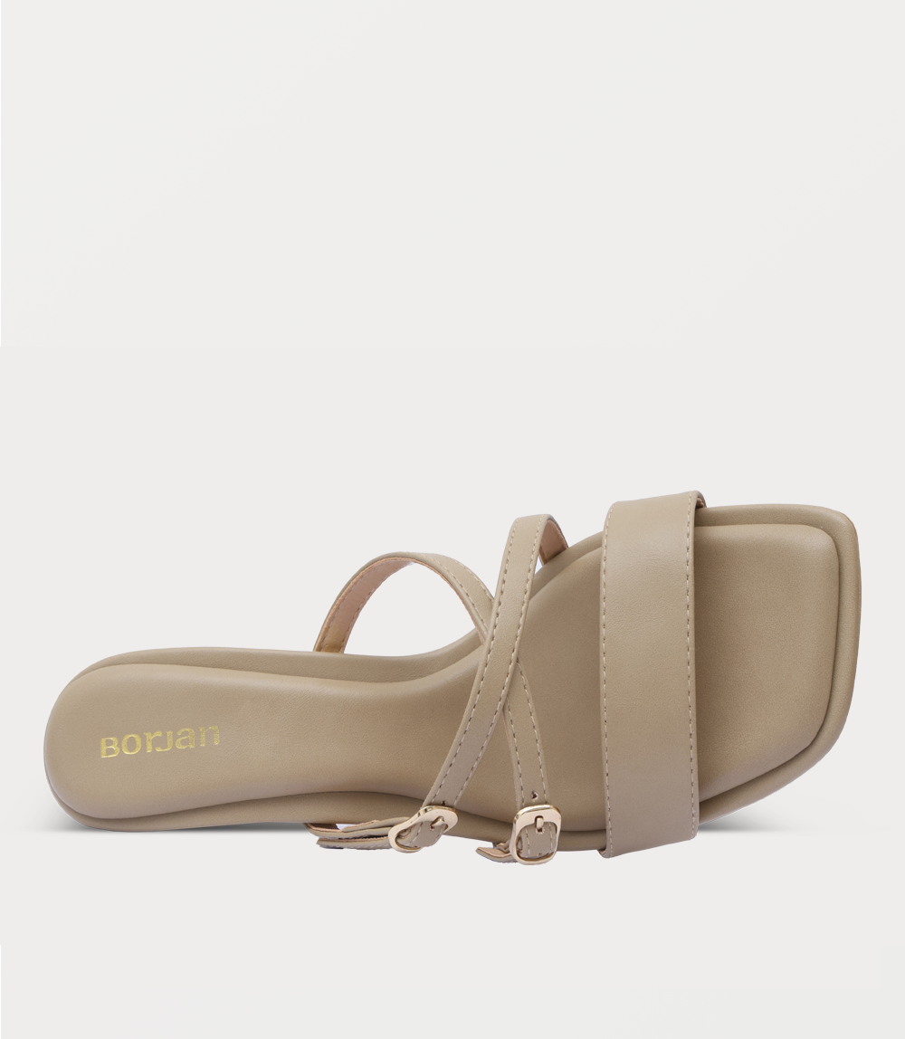Women Slipper Heels-BEIGE