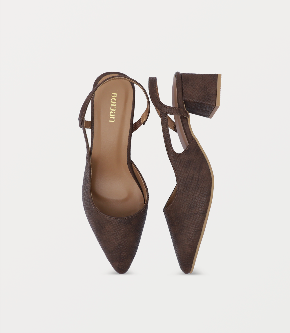 Women Sling Back-BROWN