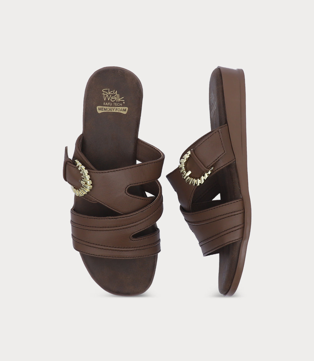 Women Comfort Slipper-BROWN