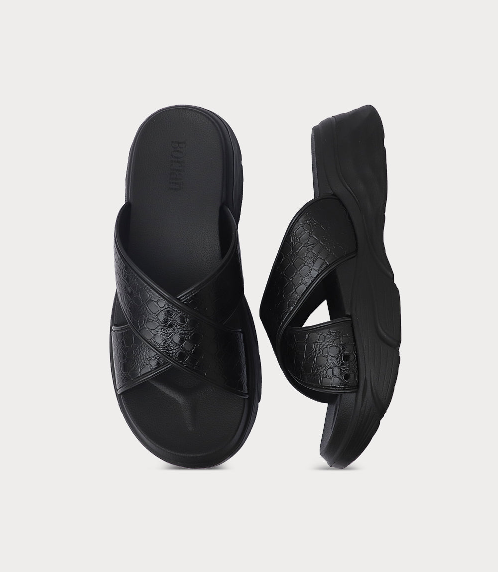 Women Comfort Slipper-BLACK