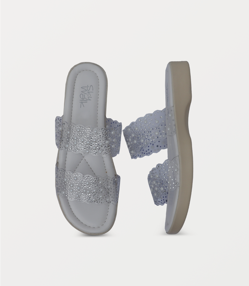 Women Comfort Slipper-WHITE