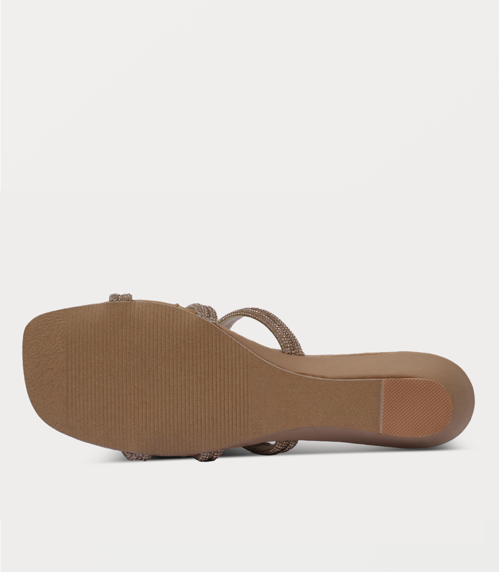 Women Slipper Heels-GOLDEN