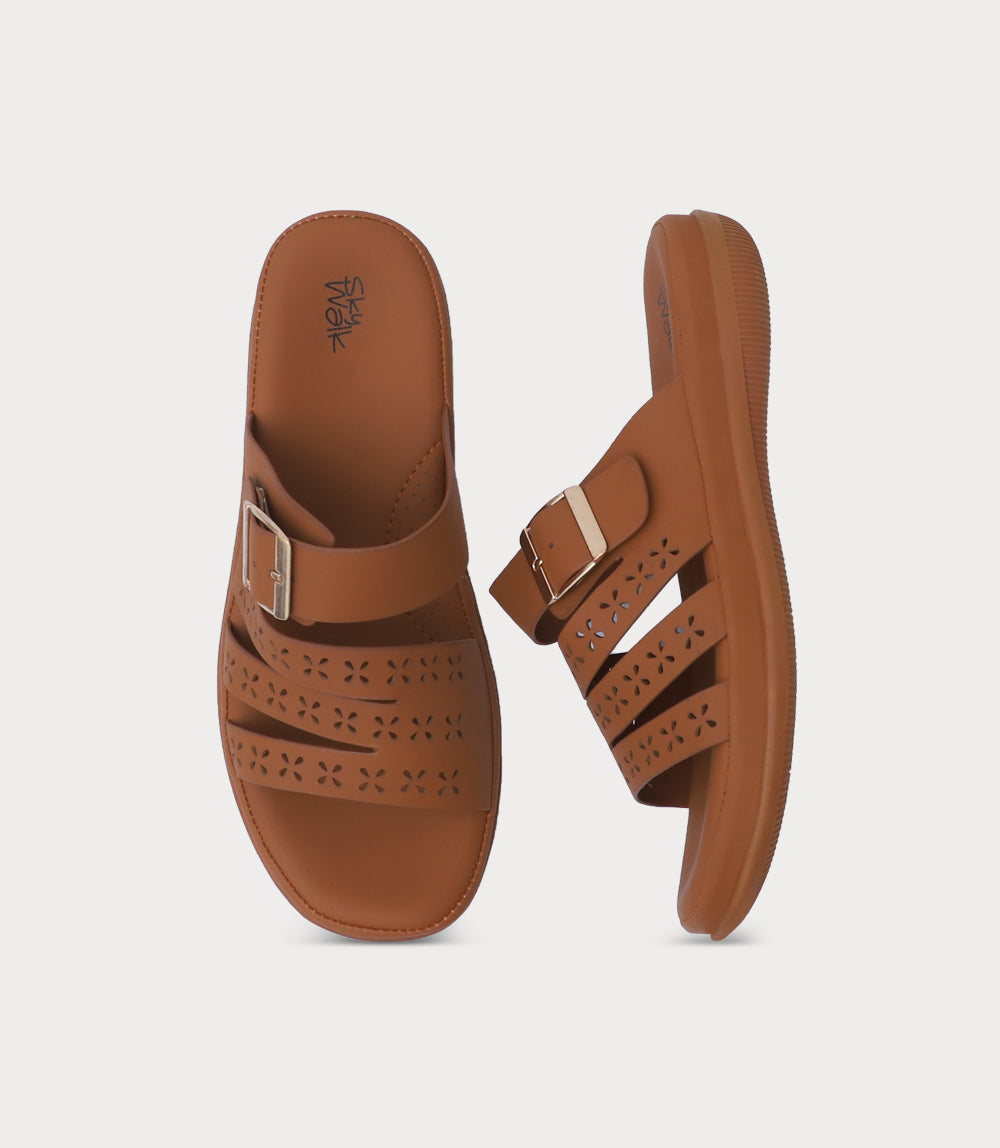 Women Comfort Slipper-TAN