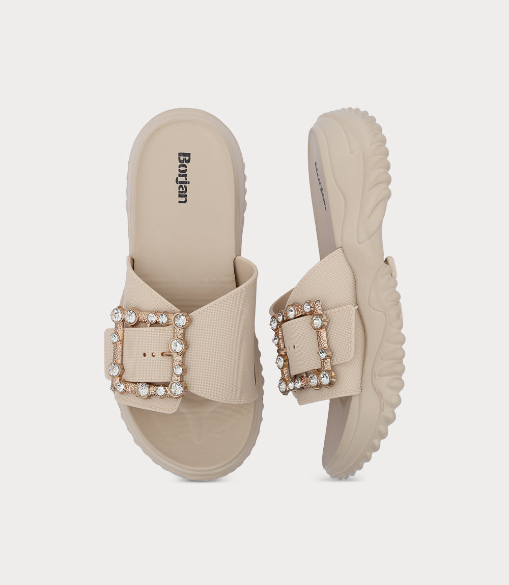 Women Comfort Slipper-BEIGE