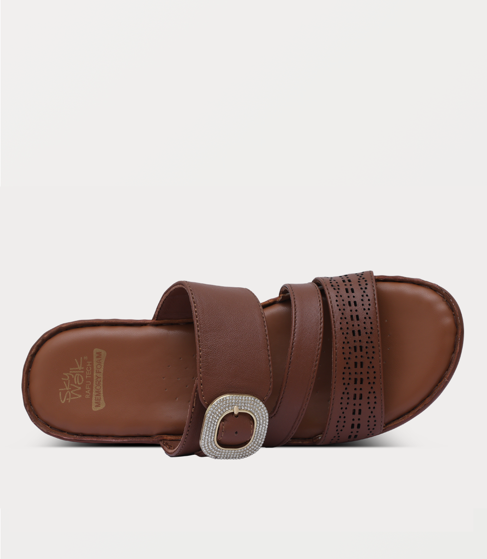 Women Comfort Slipper-TAN