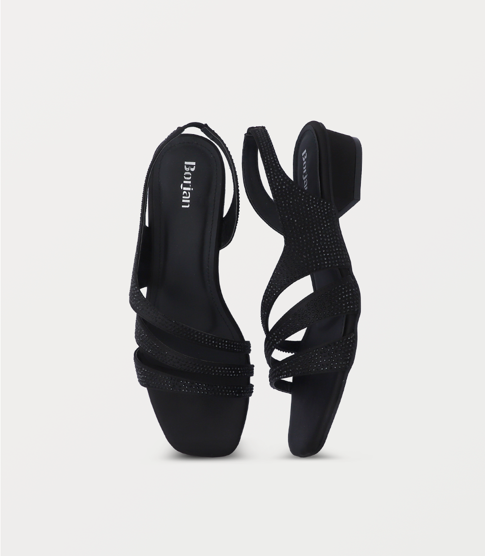 Women Sandal Heels-BLACK