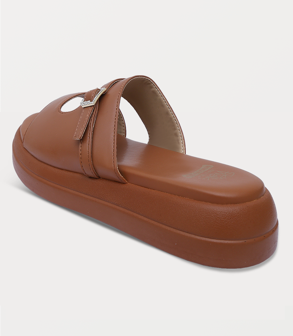 Women Comfort Slipper-TAN