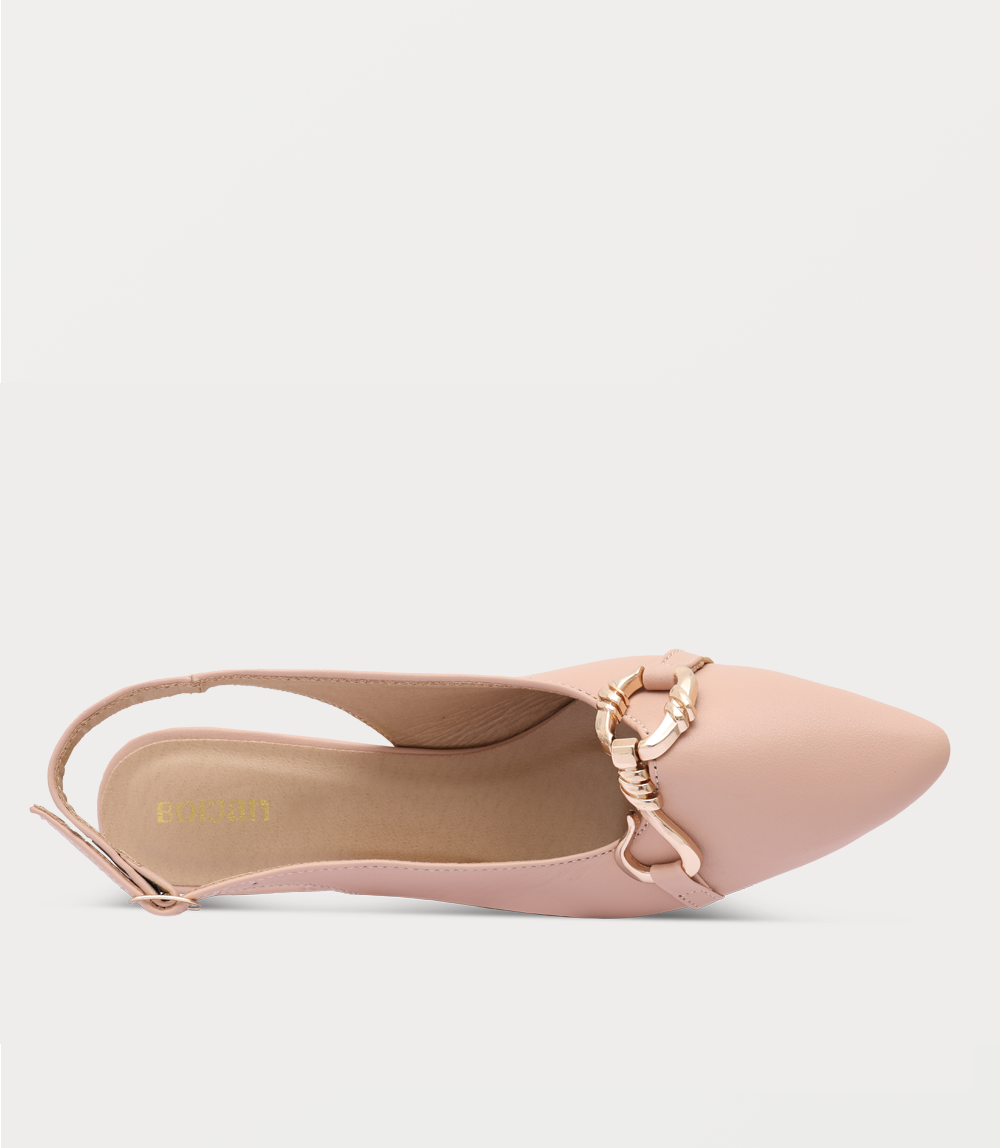 Women Sling Back-NUDE PINK
