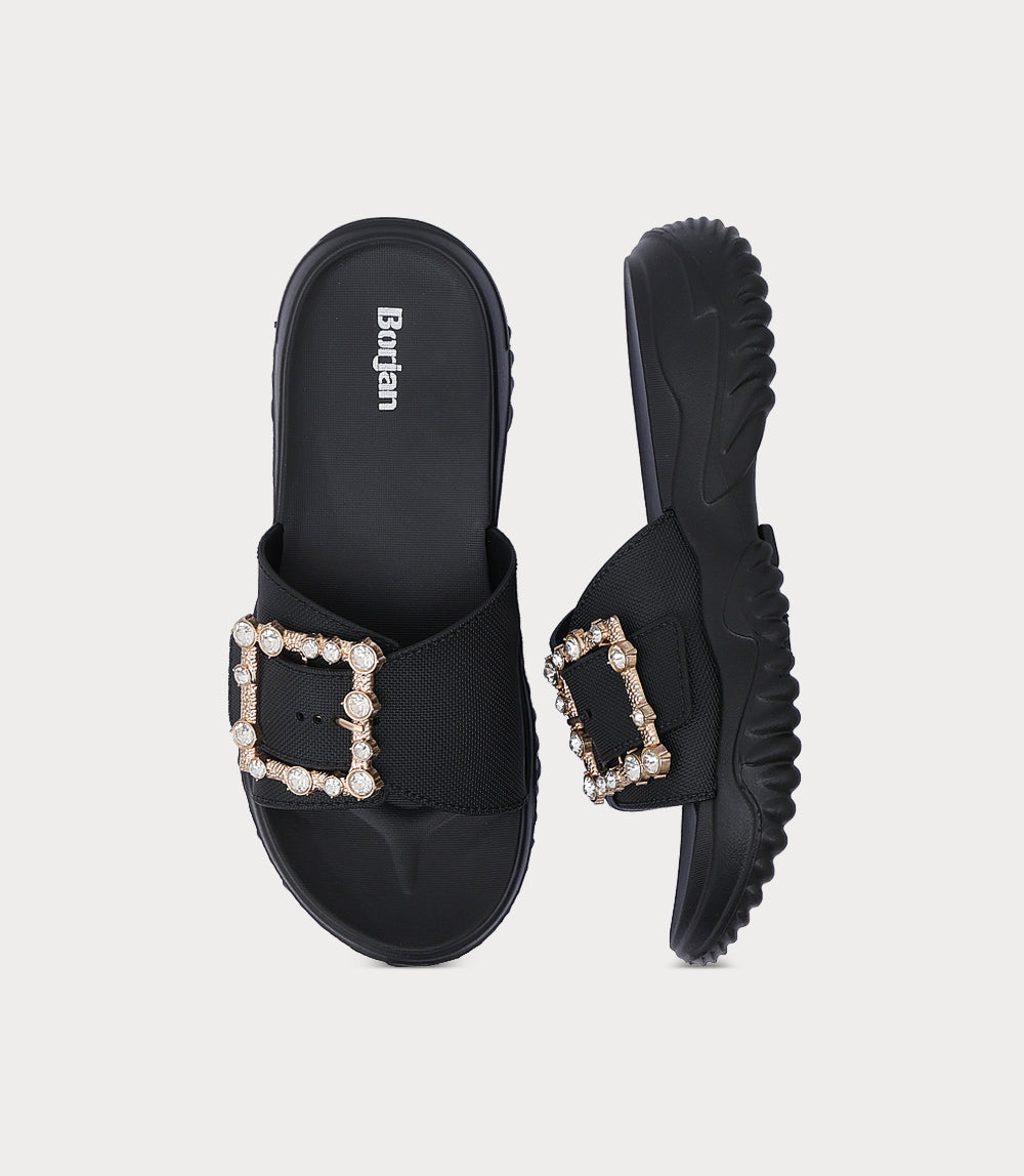 Women Comfort Slipper-BLACK