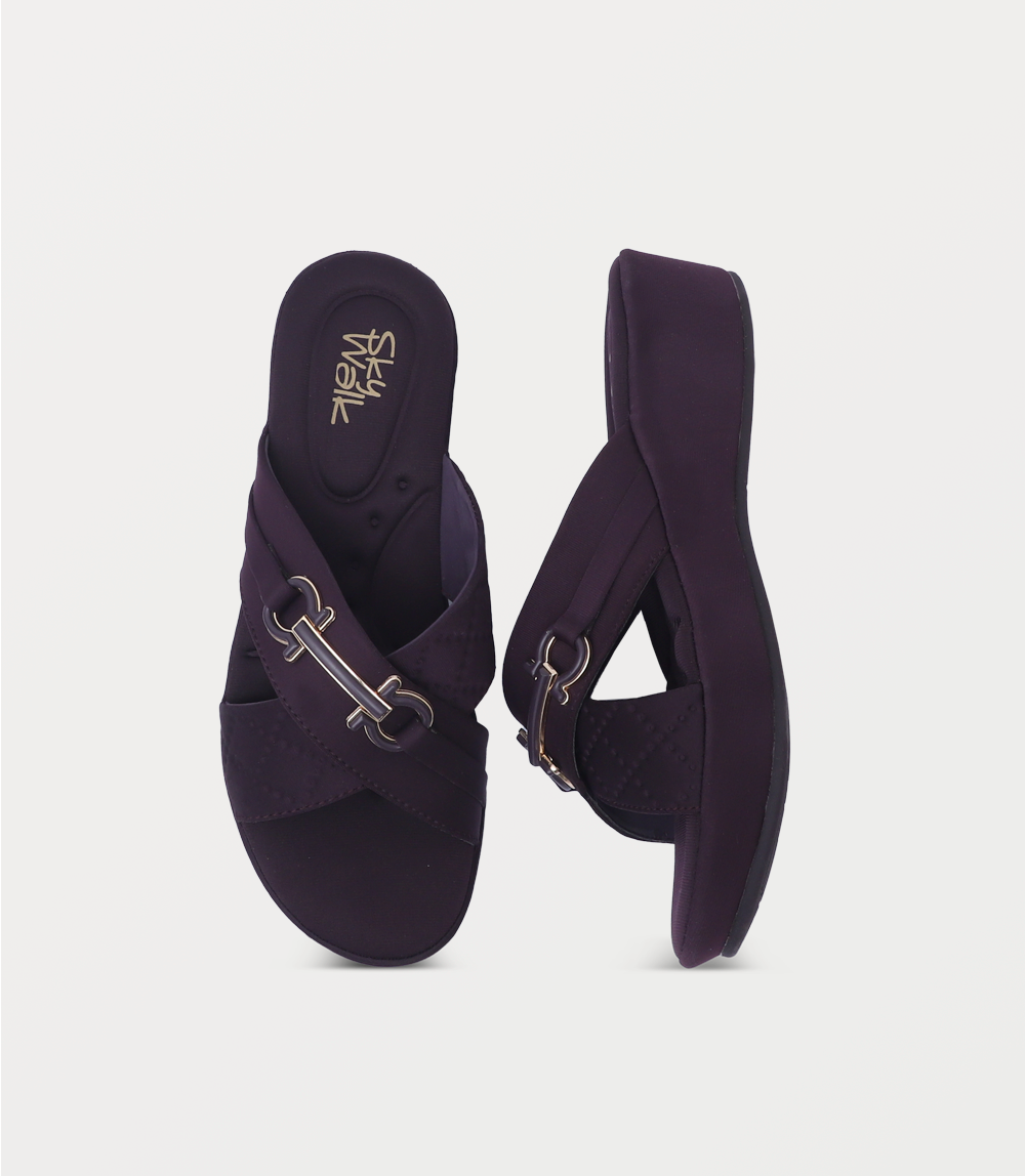 Women Comfort Slipper-PLUM