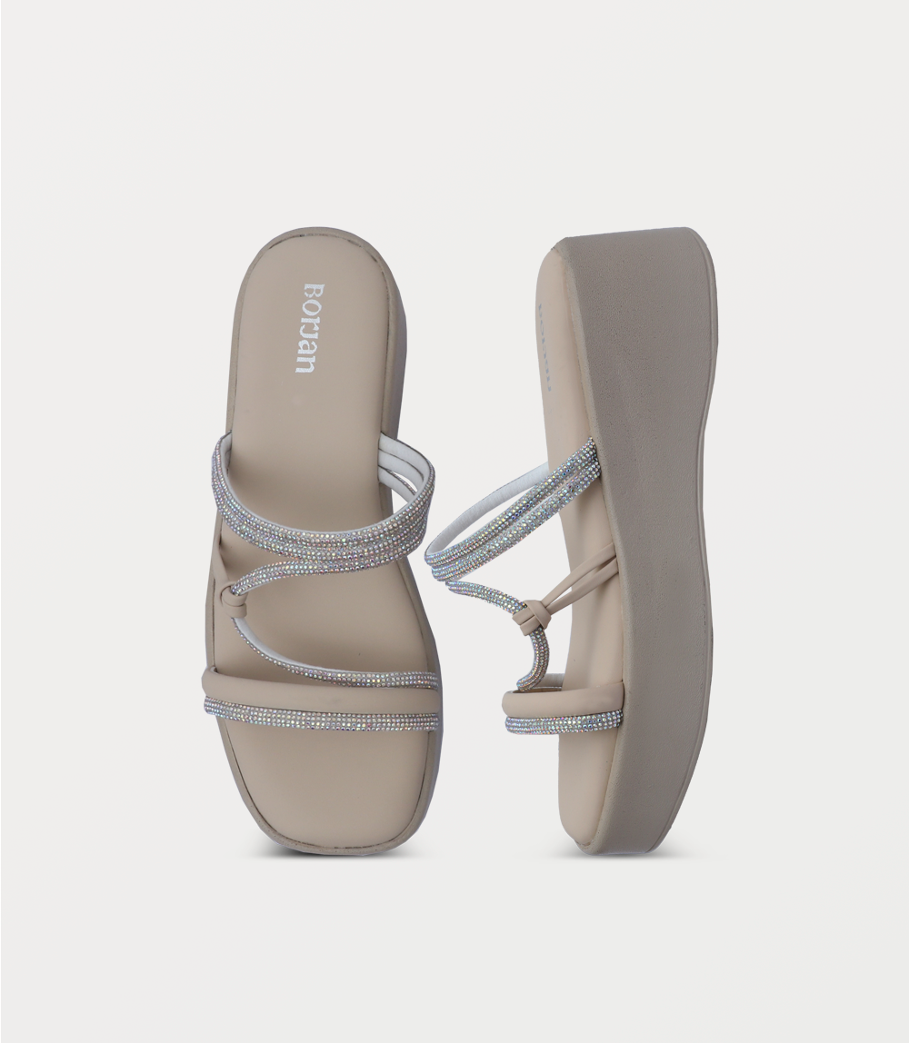 Women Platform Slipper-IVORY