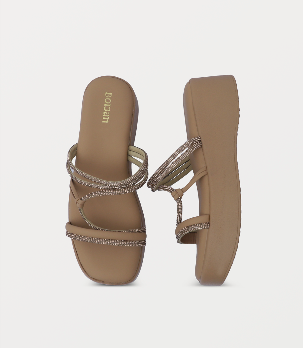 Women Platform Slipper-BEIGE