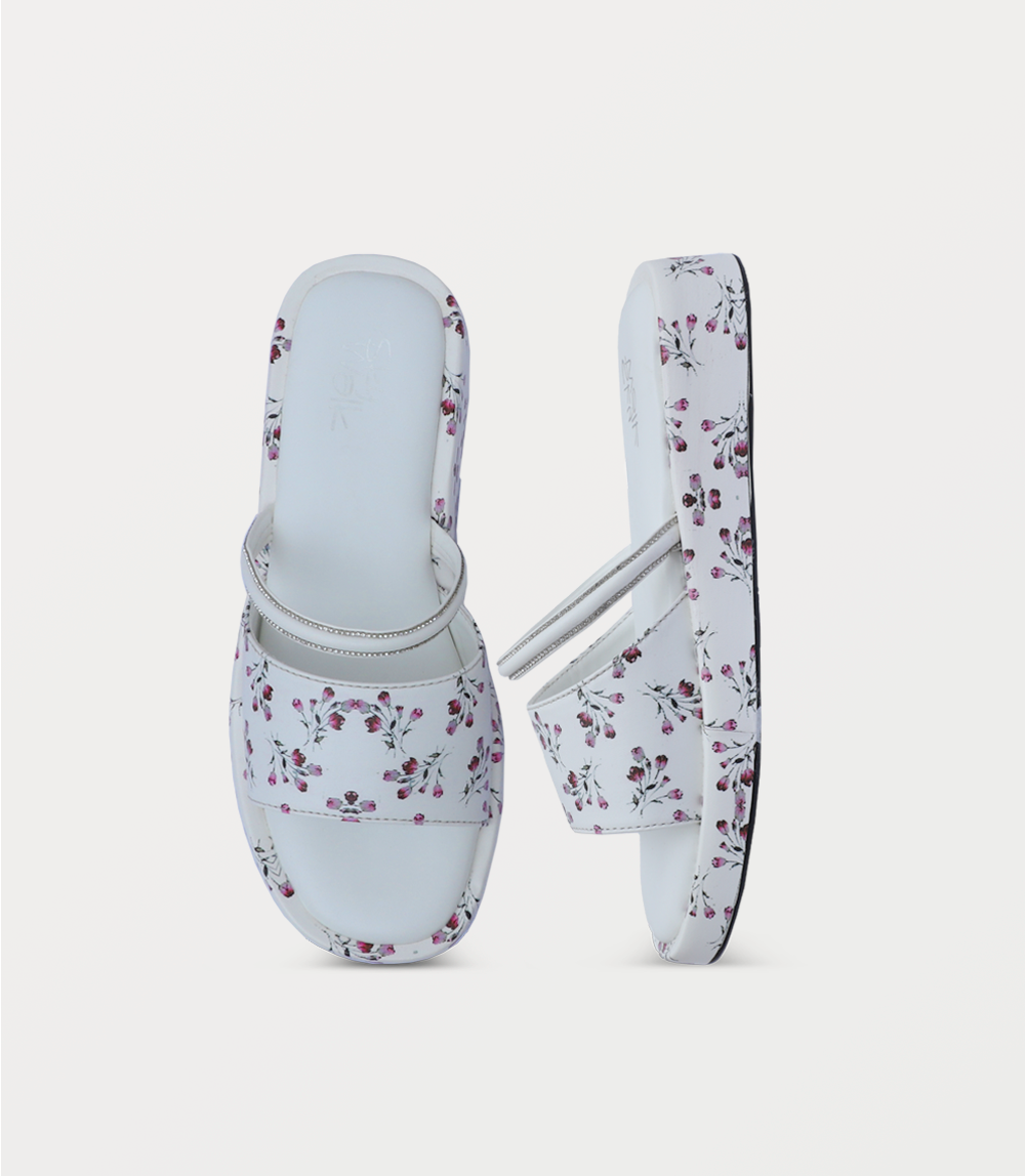 Women Comfort Slipper-WHITE