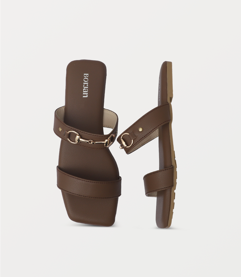 Women Slipper-DARK BROWN