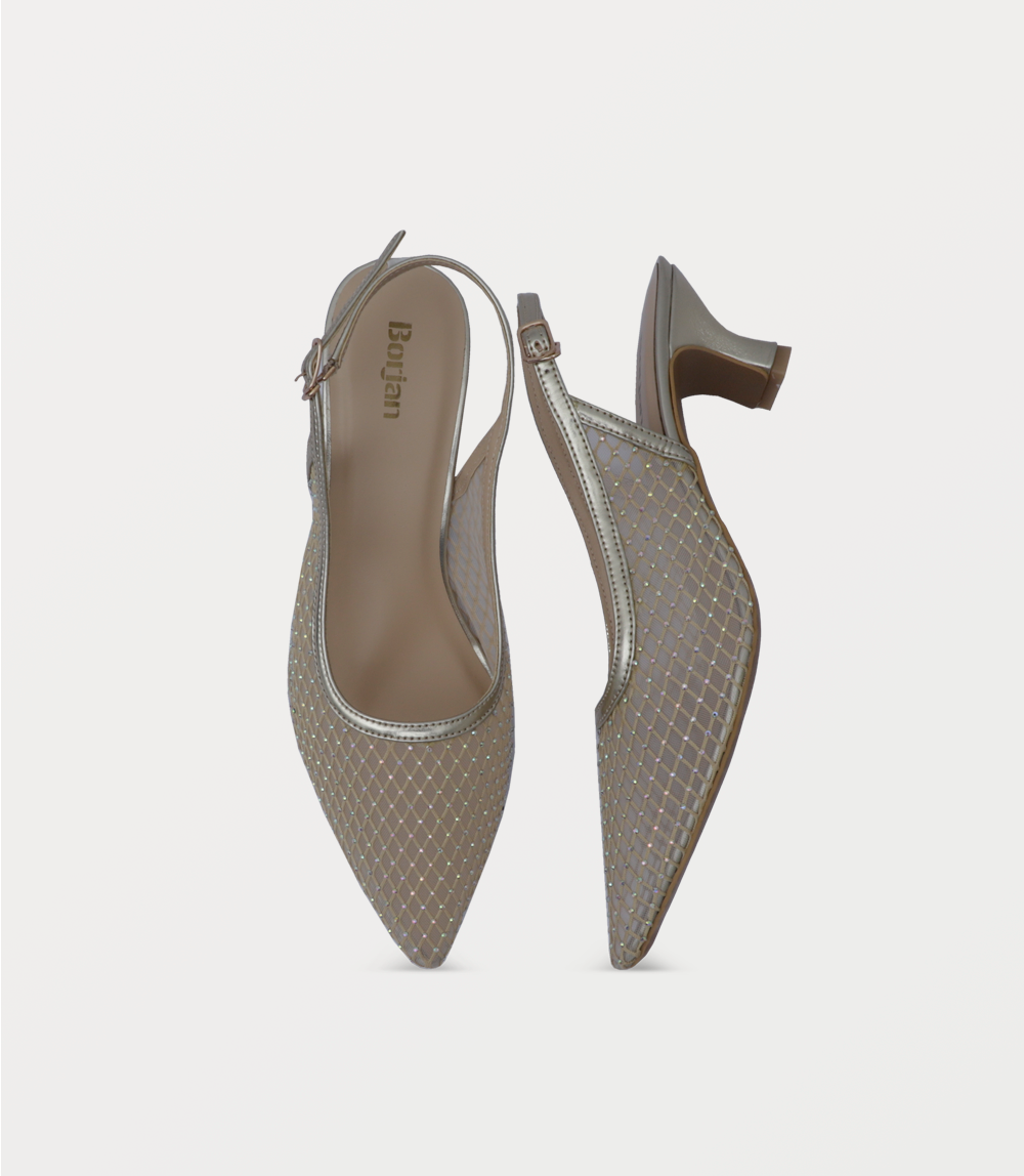 Women Sling Back-GOLDEN