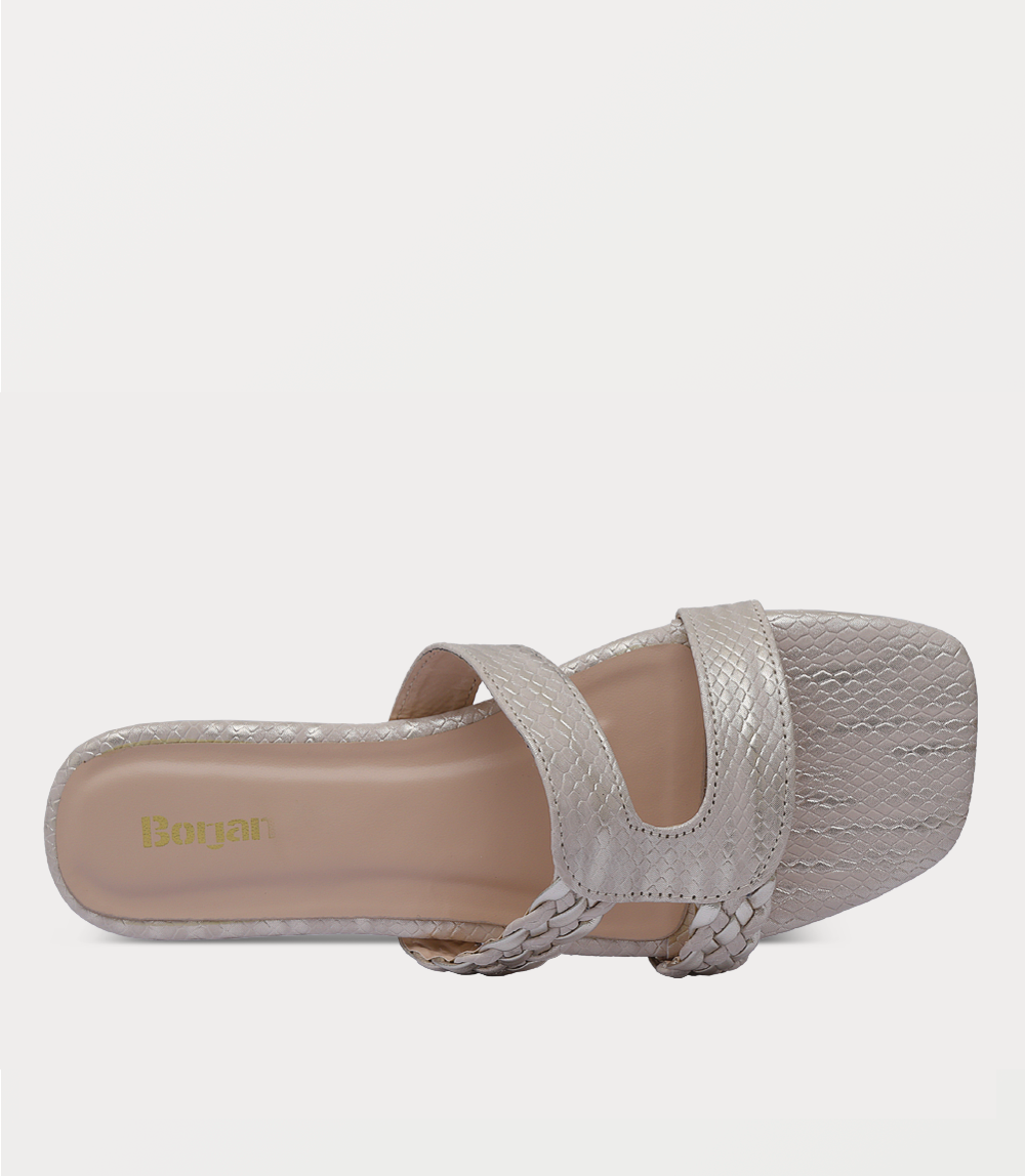 Women Slipper-BEIGE/GOLD