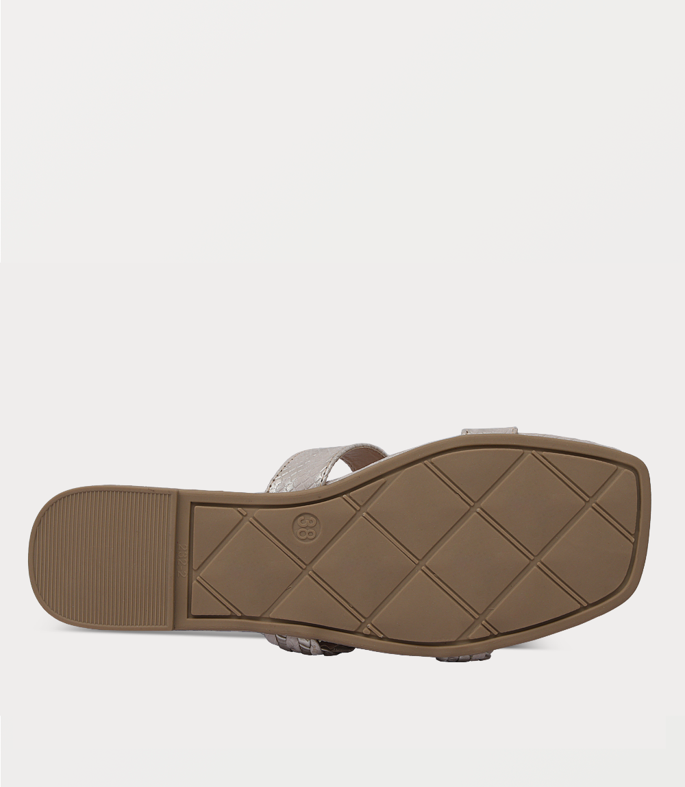 Women Slipper-BEIGE/GOLD