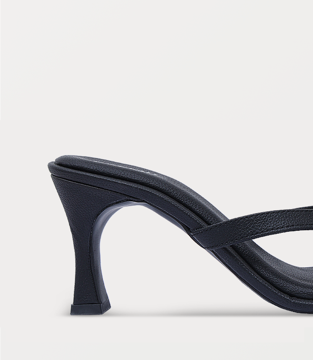 Women Slipper Heels-BLACK