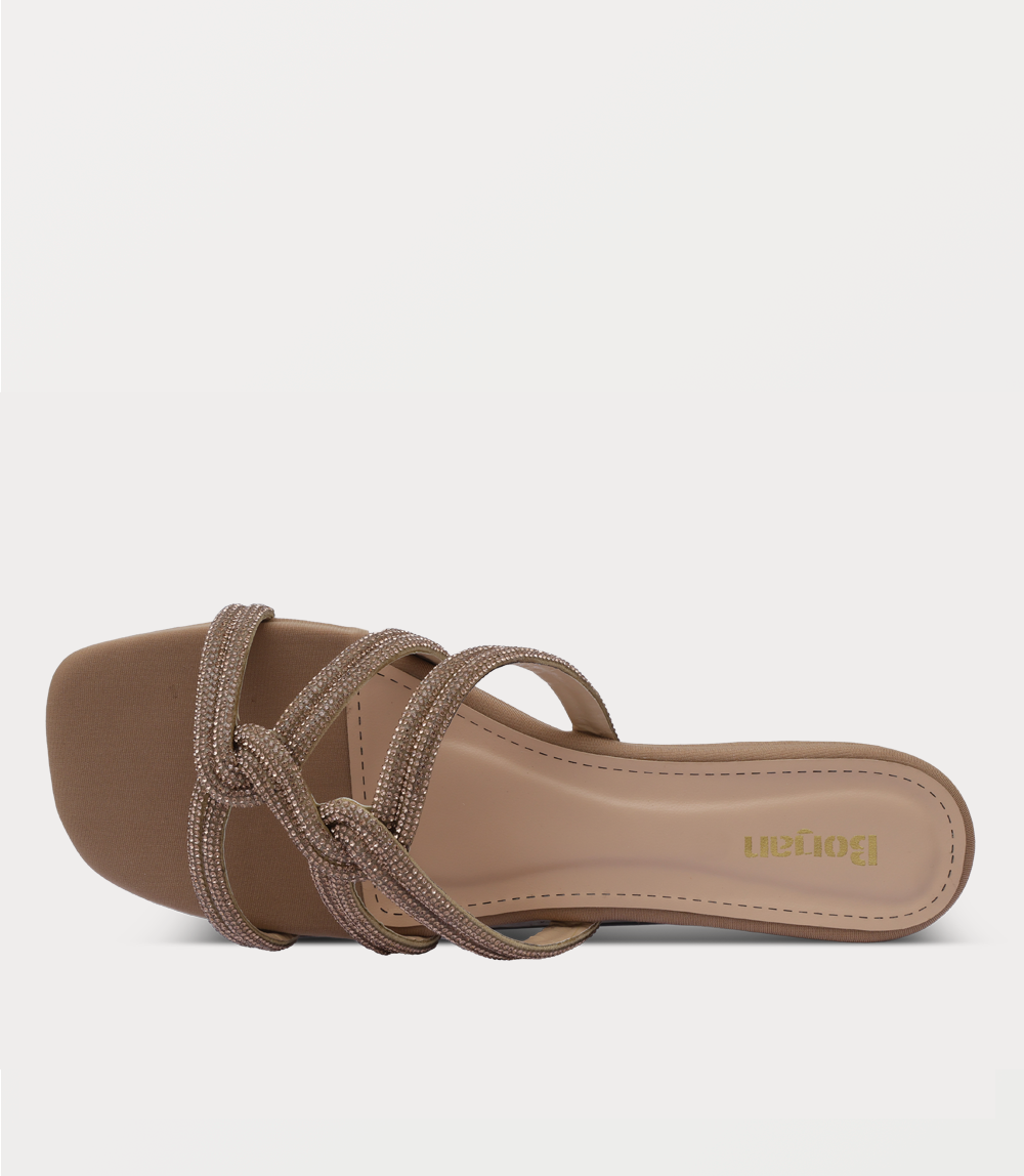 Women Slipper Heels-GOLDEN