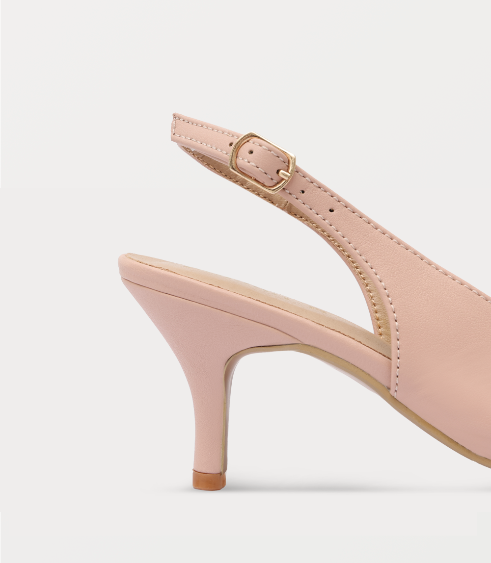 Women Sling Back-NUDE PINK
