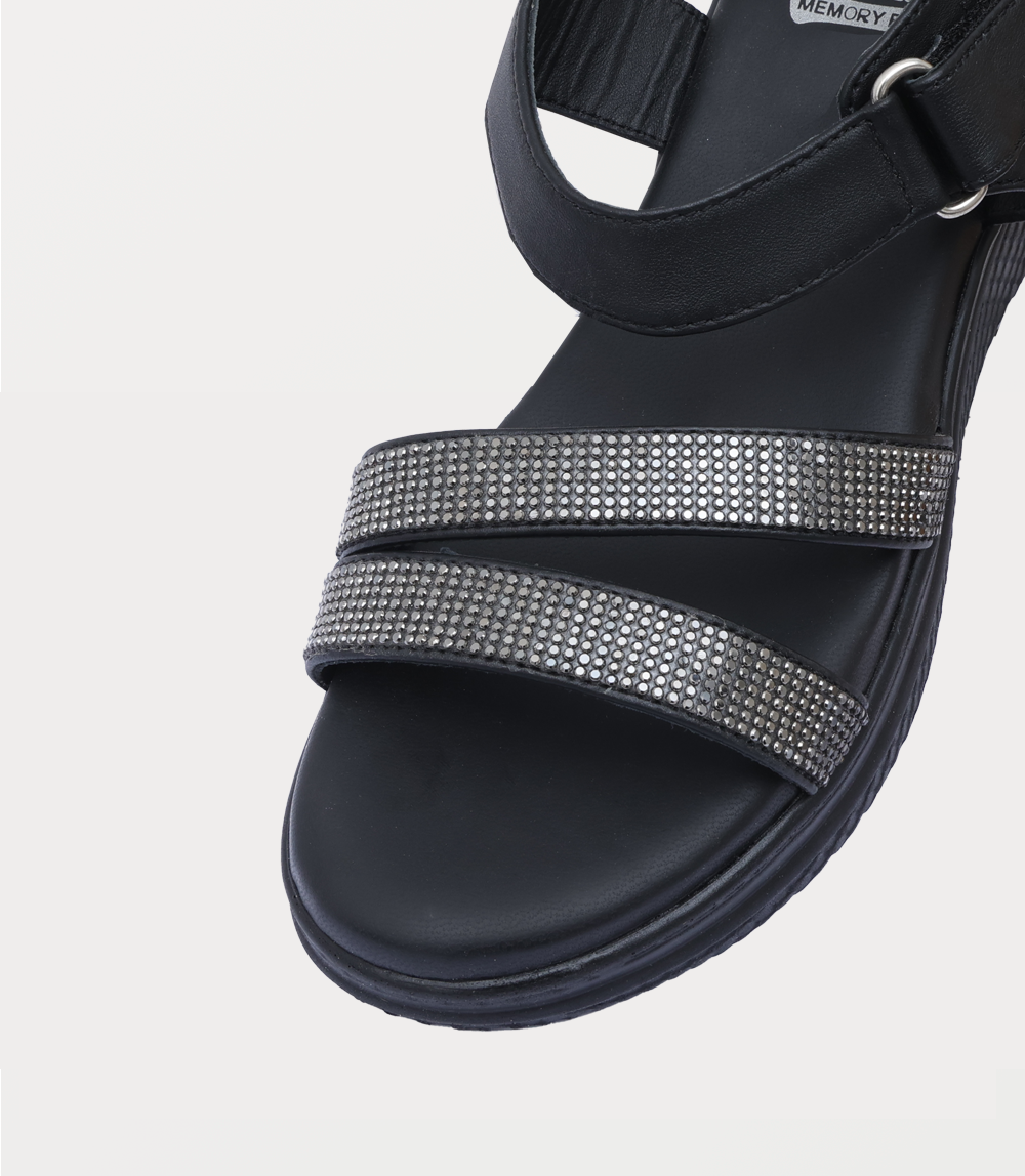 Women Comfort Sandal-BLACK
