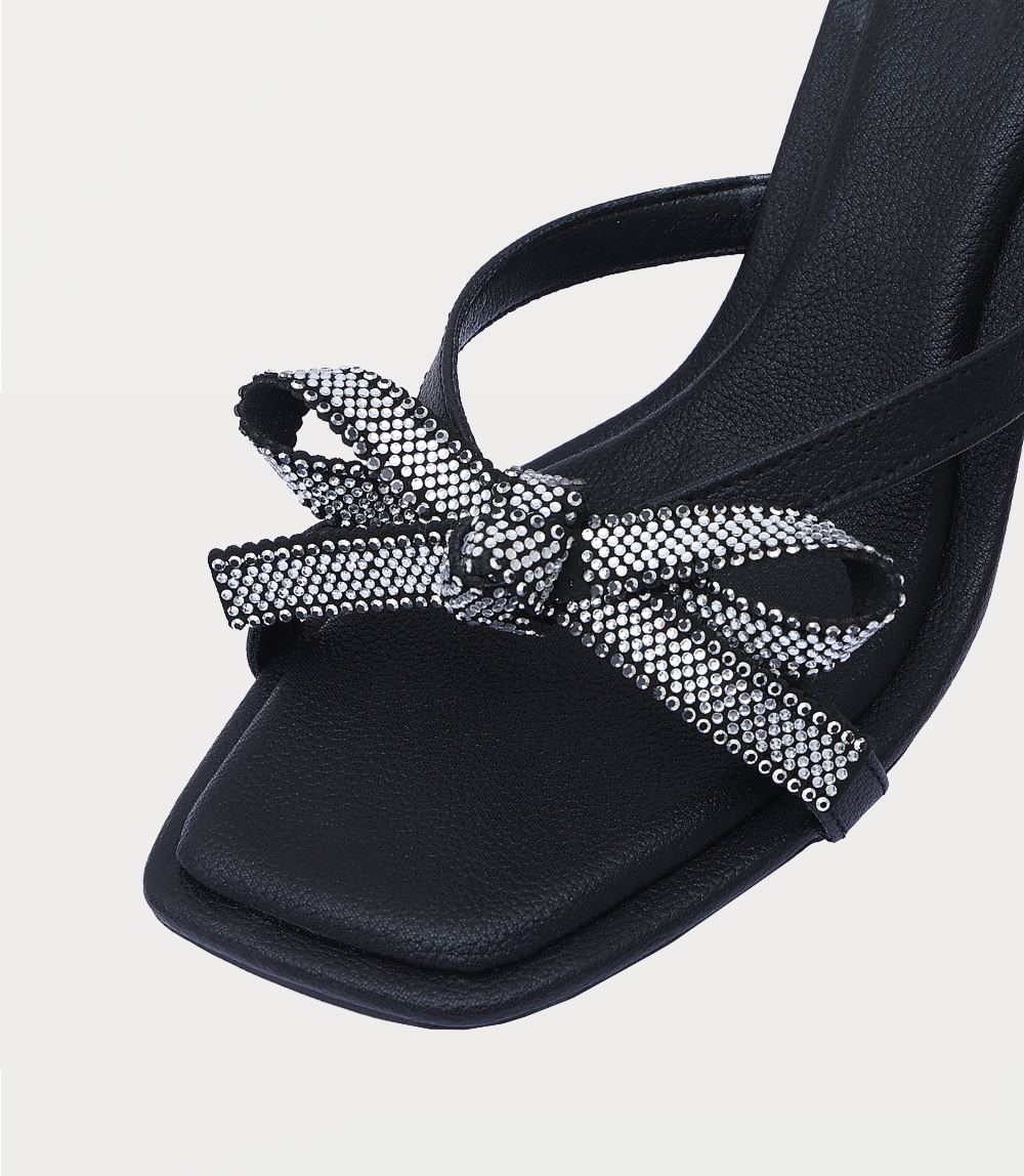Women Slipper Heels-BLACK
