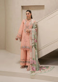 Elaf Premium E-Craft Chikankari Lawn Unstitched 3Pc Suit EHC-3B DUSTROSE