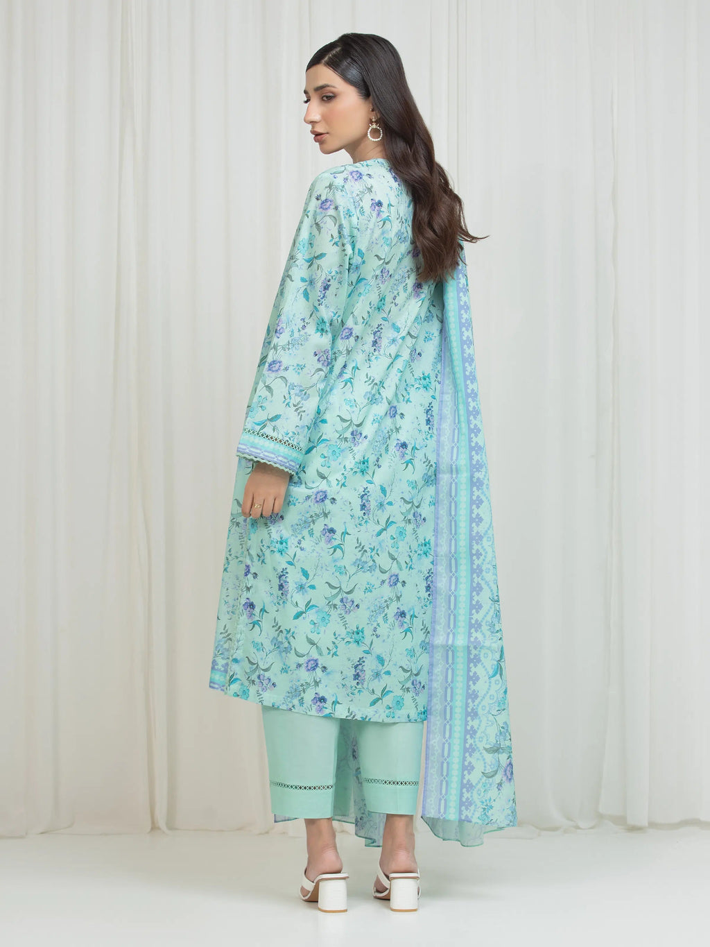 edenrobe Allure Lawn Unstitched Printed 3Pc Suit EWU6A1-36674