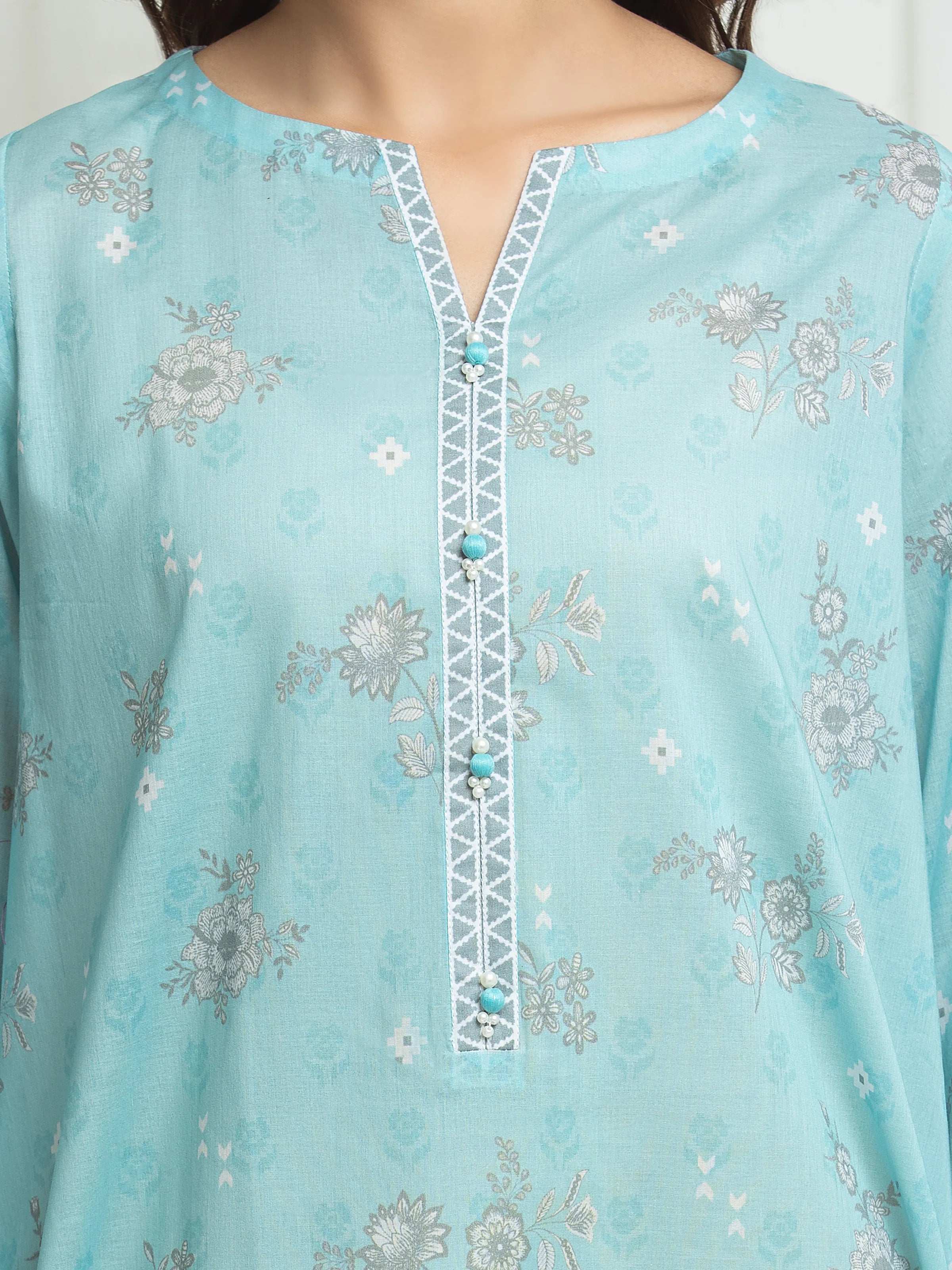 edenrobe Allure Lawn Unstitched Printed 3Pc Suit EWU6A1-36676