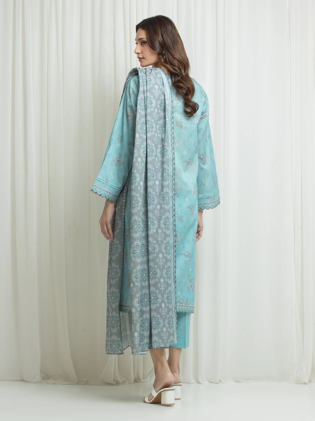 edenrobe Allure Lawn Unstitched Printed 3Pc Suit EWU6A1-36676