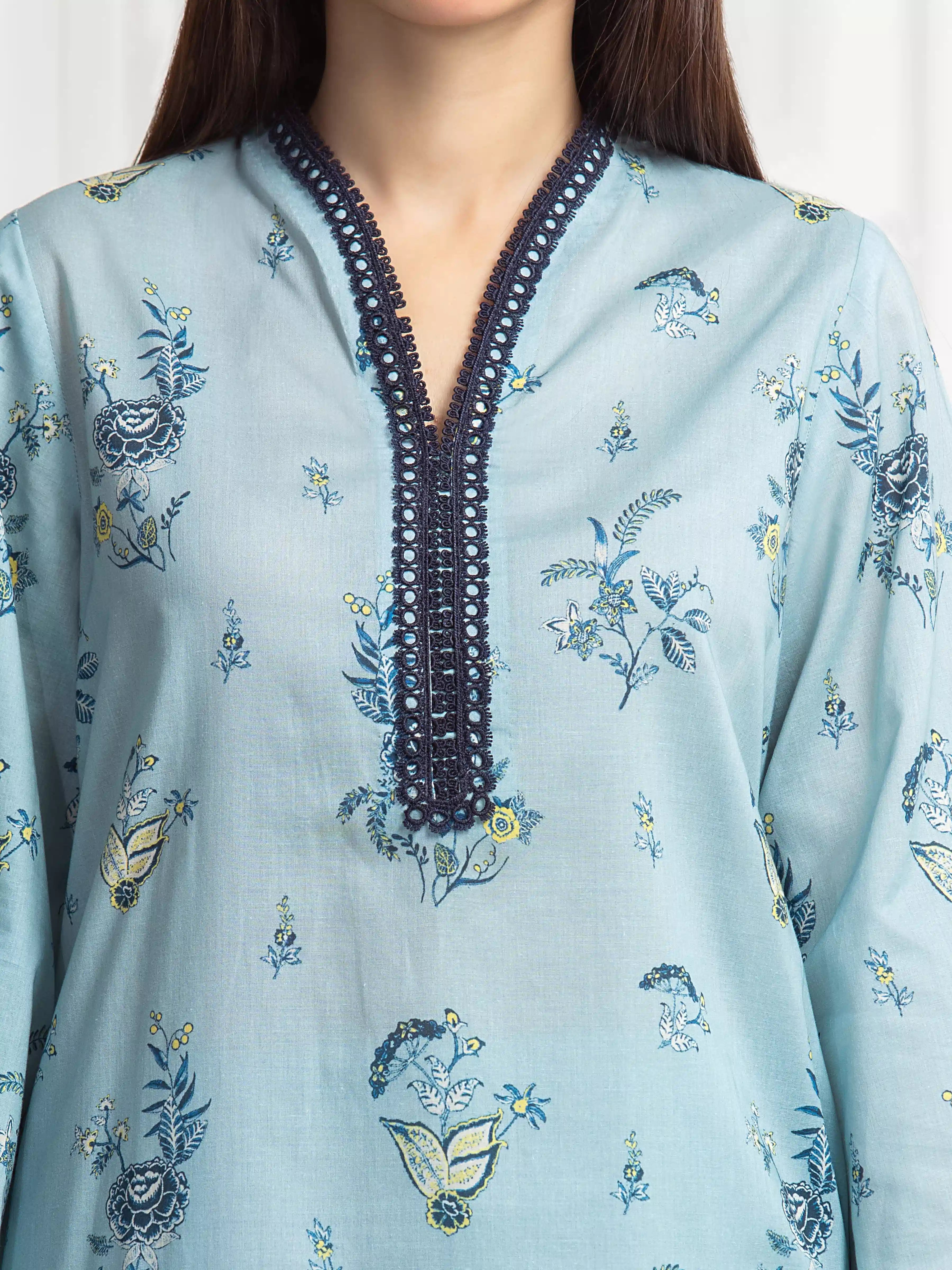 edenrobe Allure Lawn Unstitched Printed 3Pc Suit EWU6A1-36708