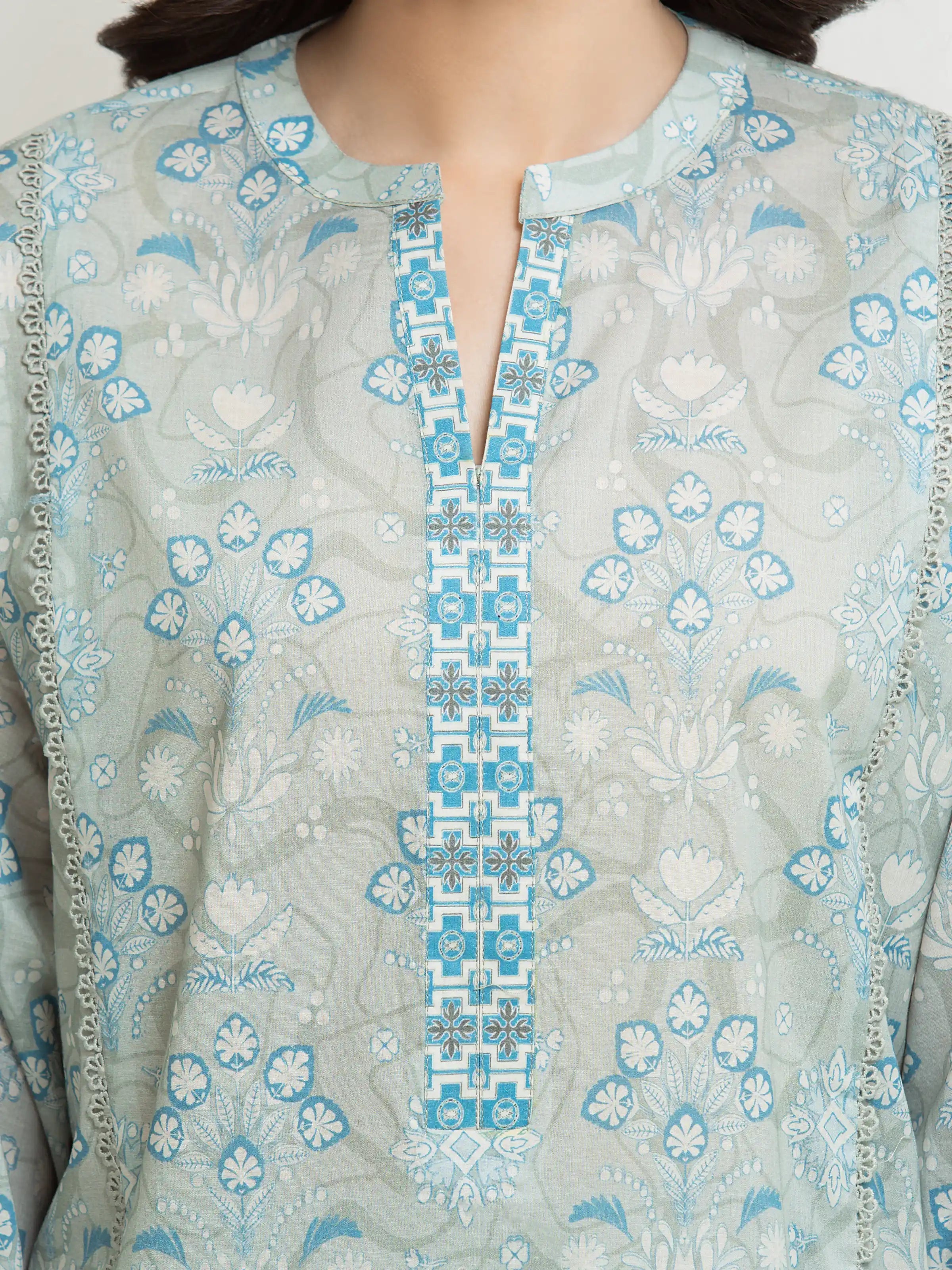 edenrobe Allure Lawn Unstitched Printed 3Pc Suit EWU6A1-36711