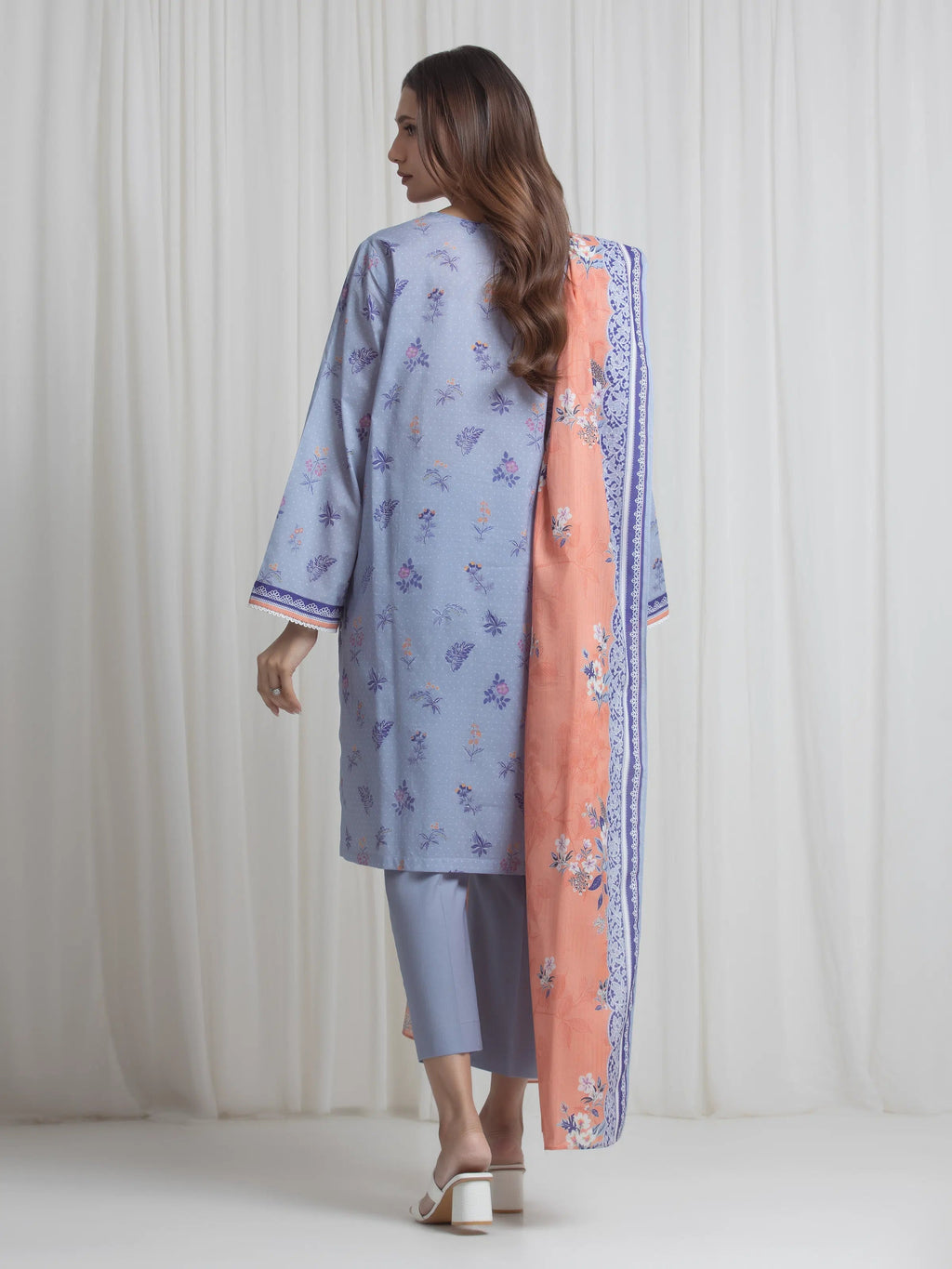 edenrobe Allure Lawn Unstitched Printed 3Pc Suit EWU6A1-36725