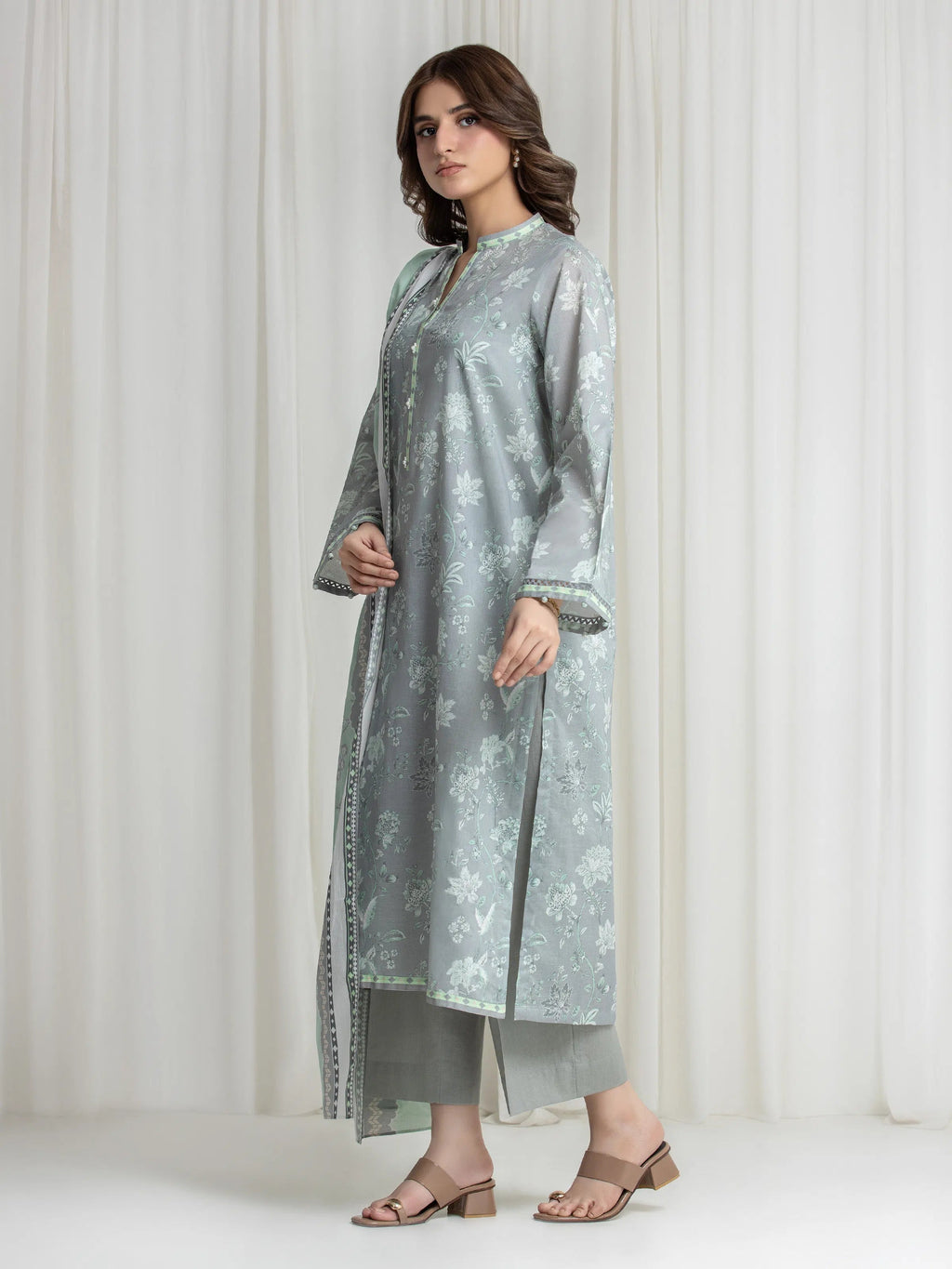 edenrobe Allure Lawn Unstitched Printed 3Pc Suit EWU6A1-36726