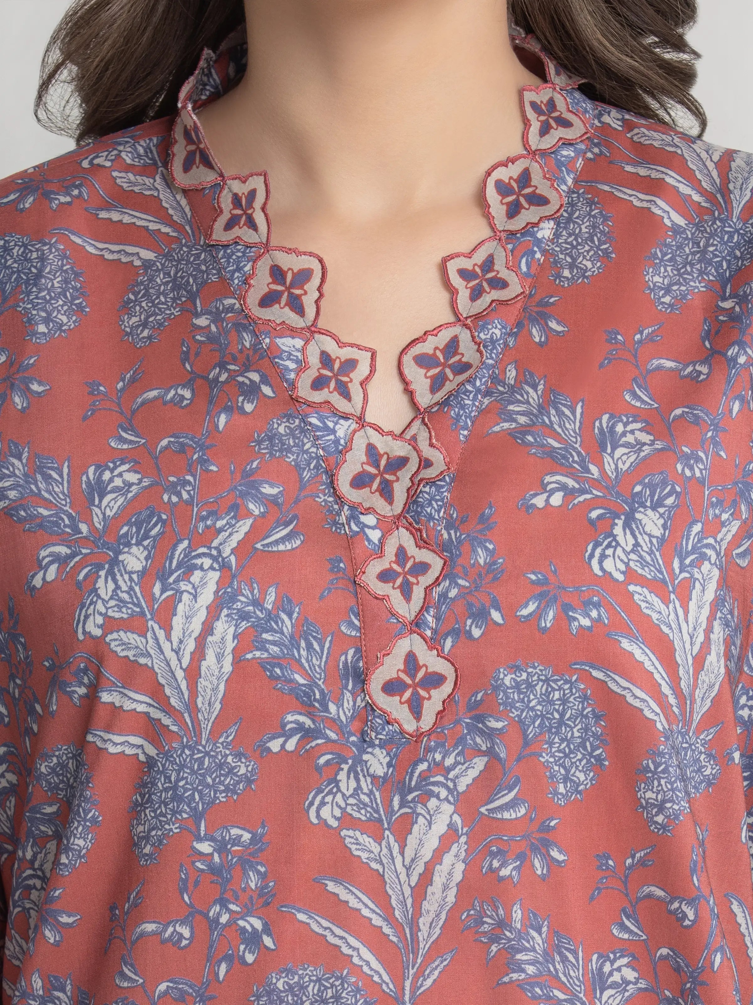 edenrobe Allure Lawn Unstitched Printed 3Pc Suit EWU6A1-36730