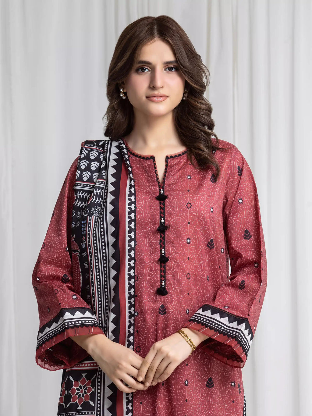 edenrobe Allure Lawn Unstitched Printed 3Pc Suit EWU6A1-36736