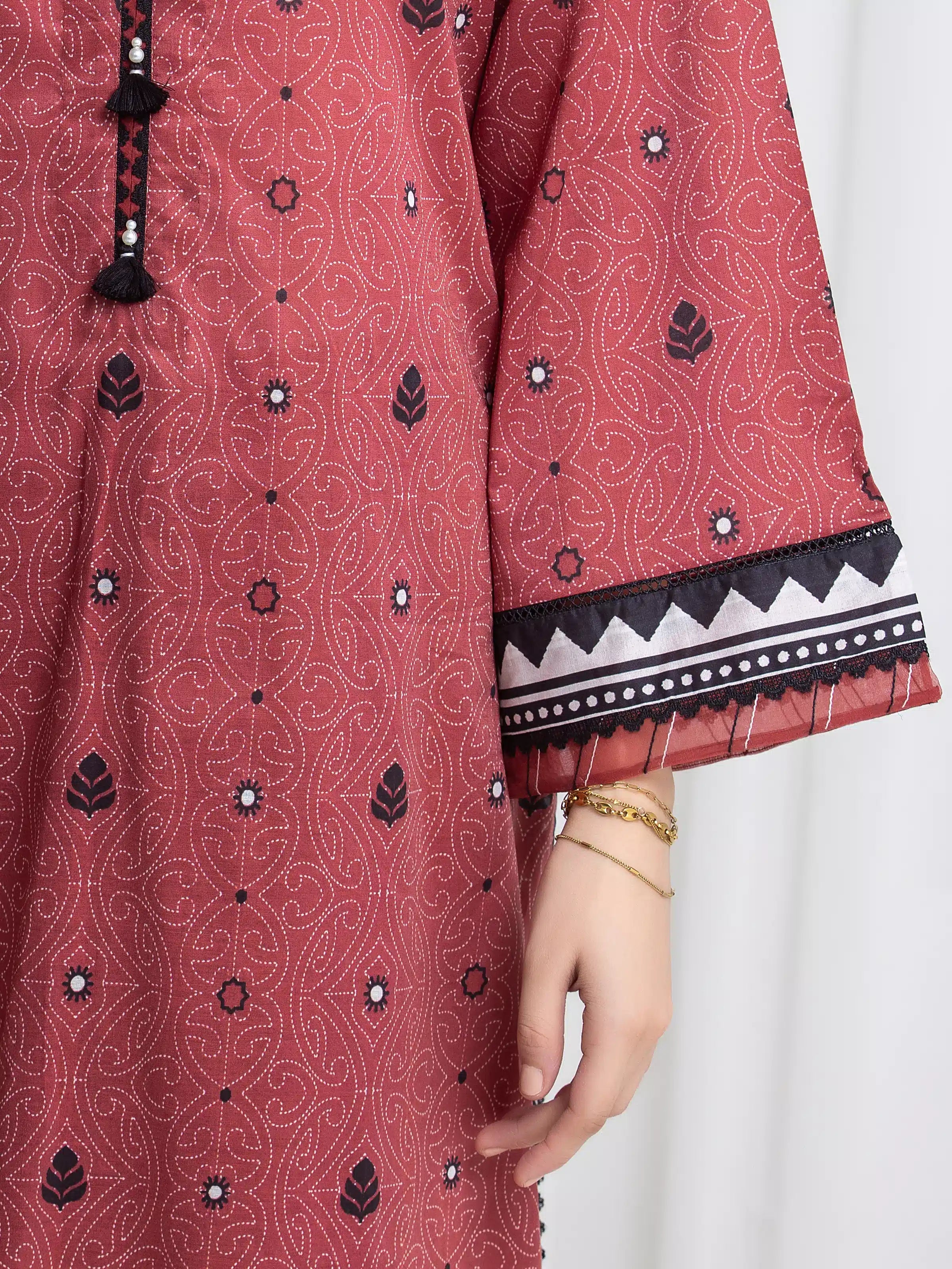 edenrobe Allure Lawn Unstitched Printed 3Pc Suit EWU6A1-36736