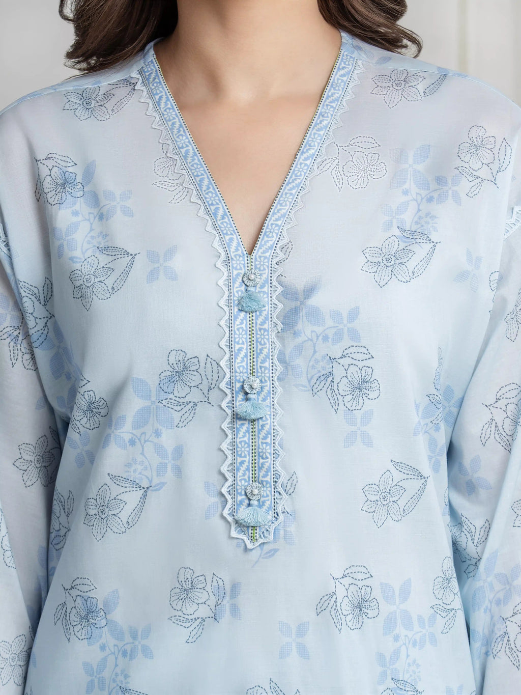 edenrobe Allure Lawn Unstitched Printed 3Pc Suit EWU6A1-36737