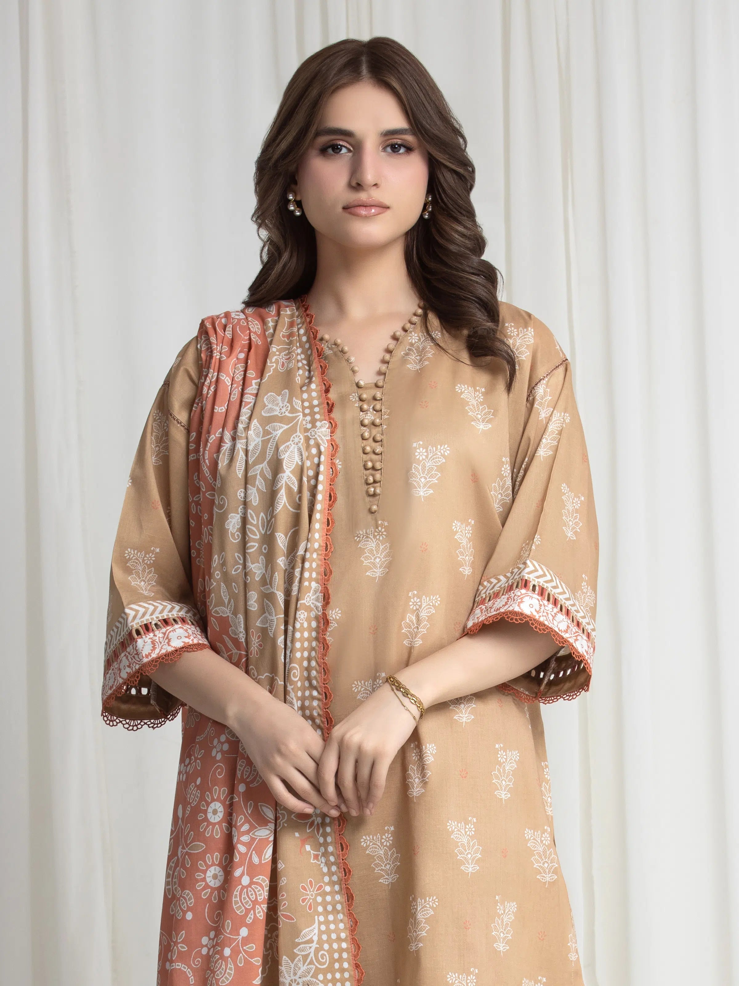 edenrobe Allure Lawn Unstitched Printed 3Pc Suit EWU6A1-36739
